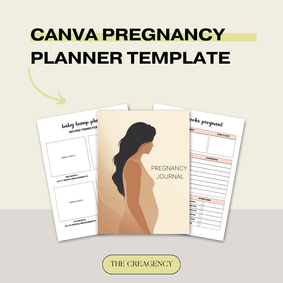 Pregnancy Planner Canva Template (PLR + MRR License)