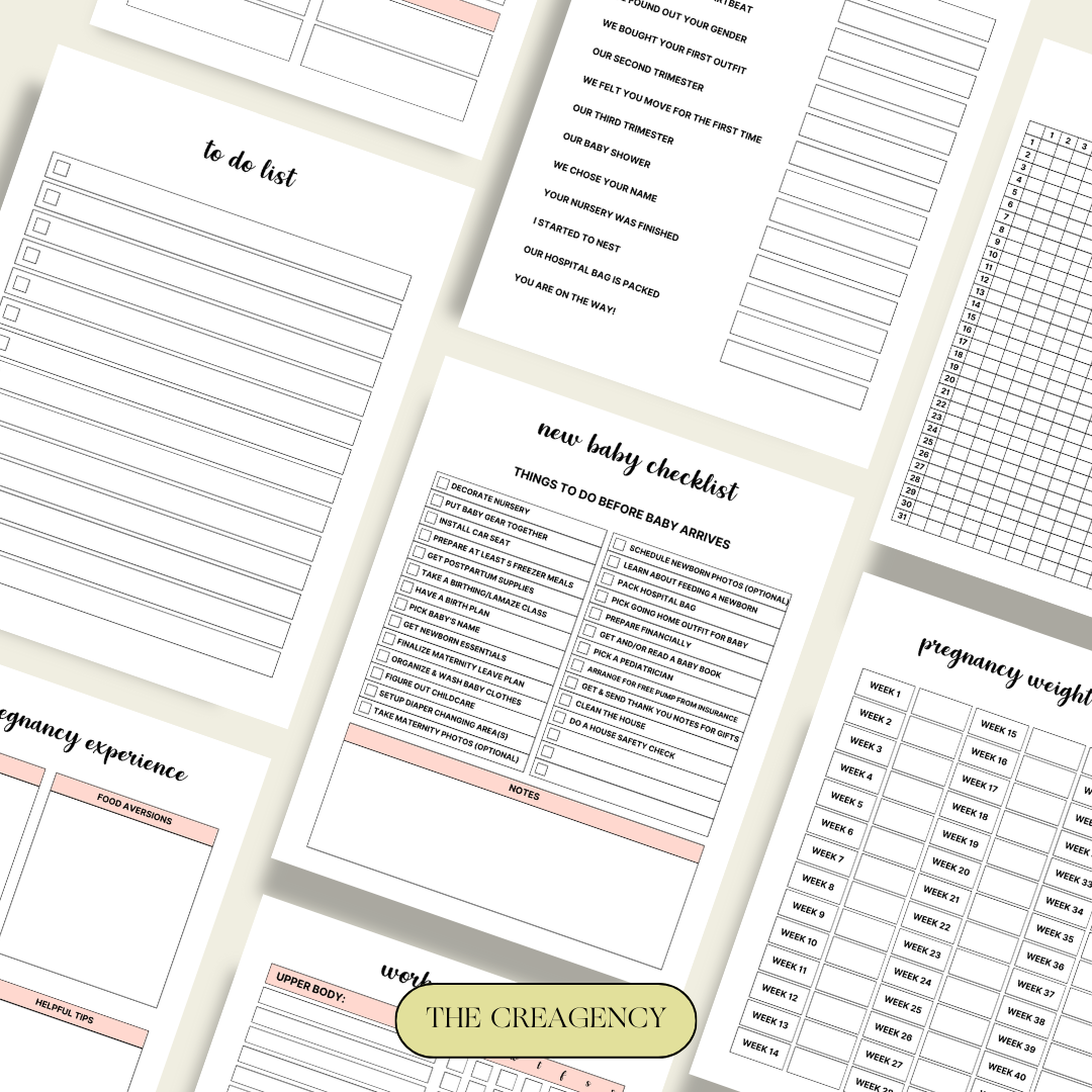 Pregnancy Planner Canva Template (PLR + MRR License)