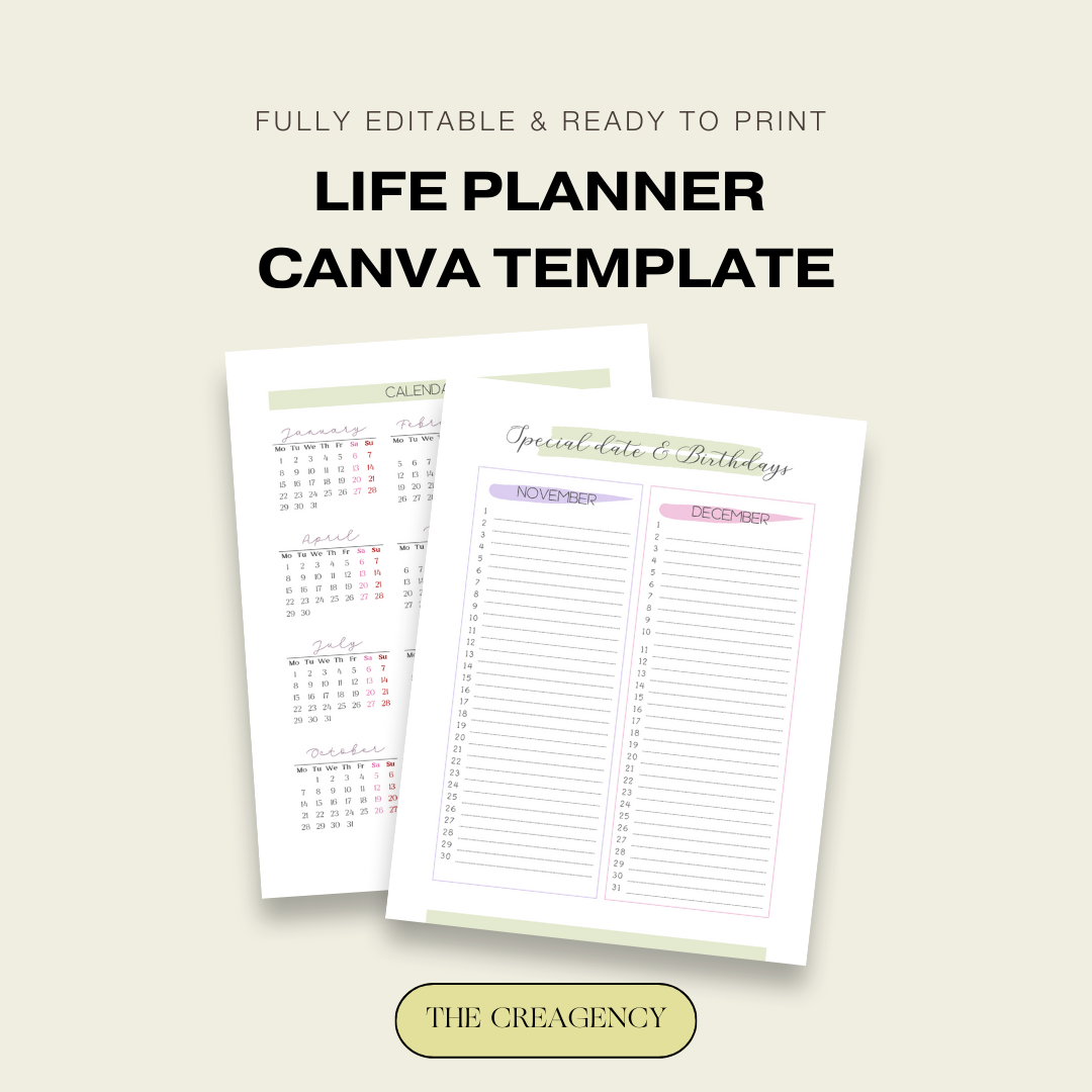 2025-2026 Life Planner | Productivity Planner