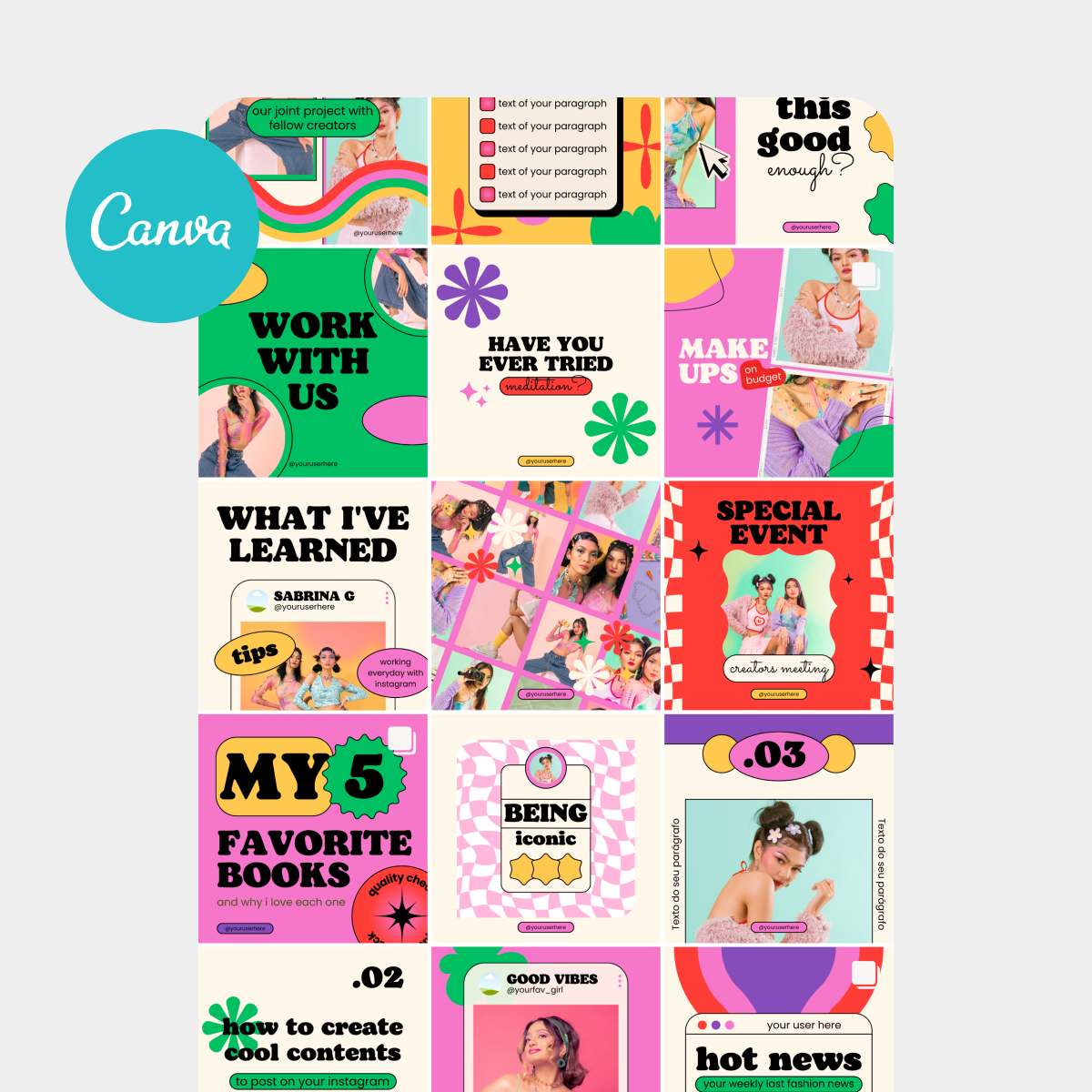 Colorful Instagram Posts