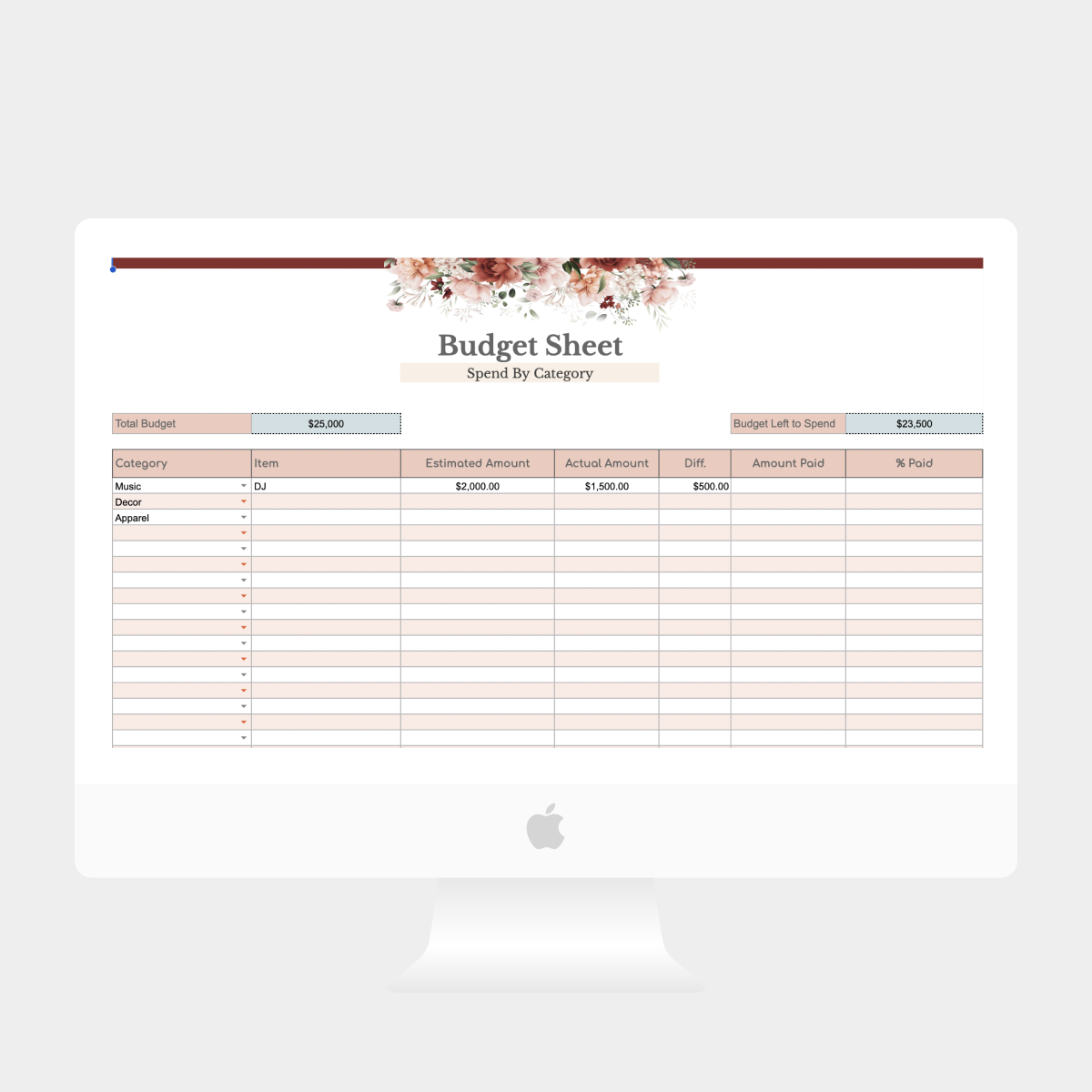 Event Planning Google Sheets Template
