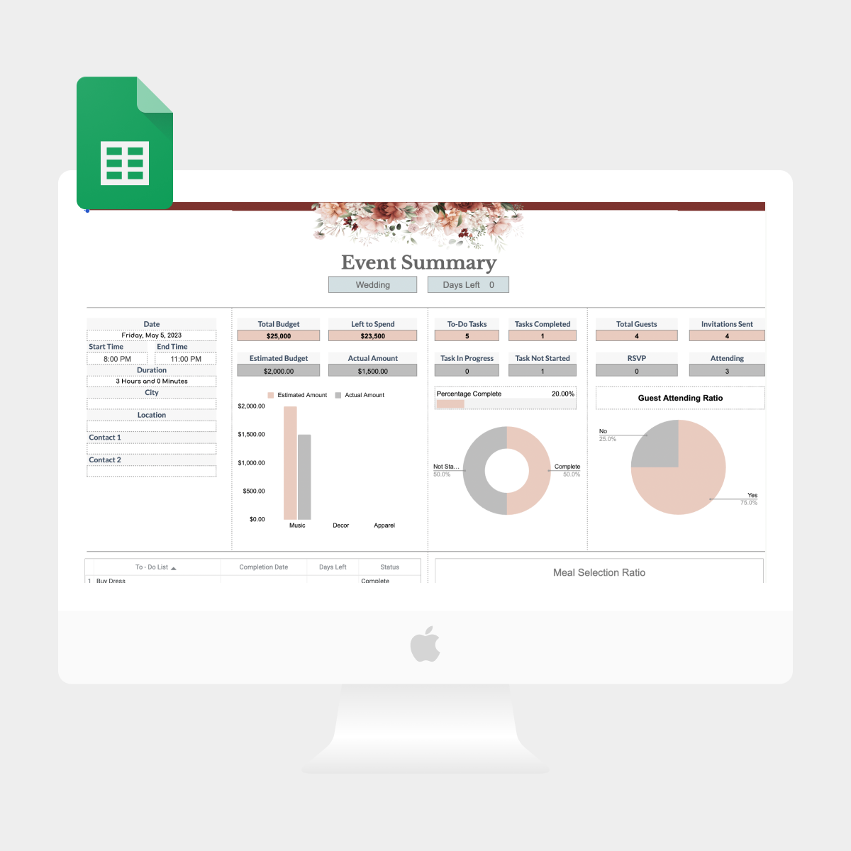 Event Planning Google Sheets Template