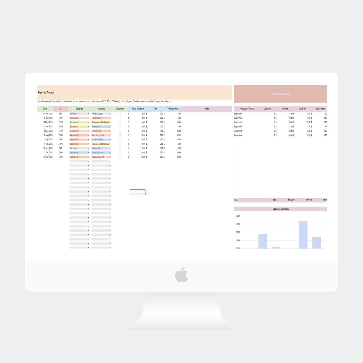 Small Business Bookkeeping Spreadsheet