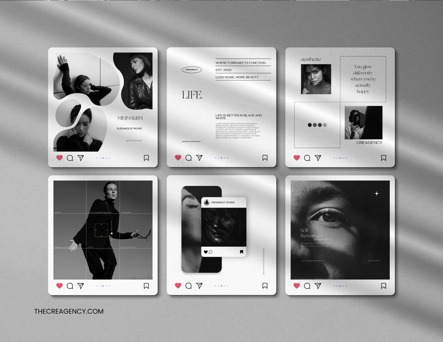 25 Editorial Minimalist Social Media Post | Canva Template - The Creagency LLC
