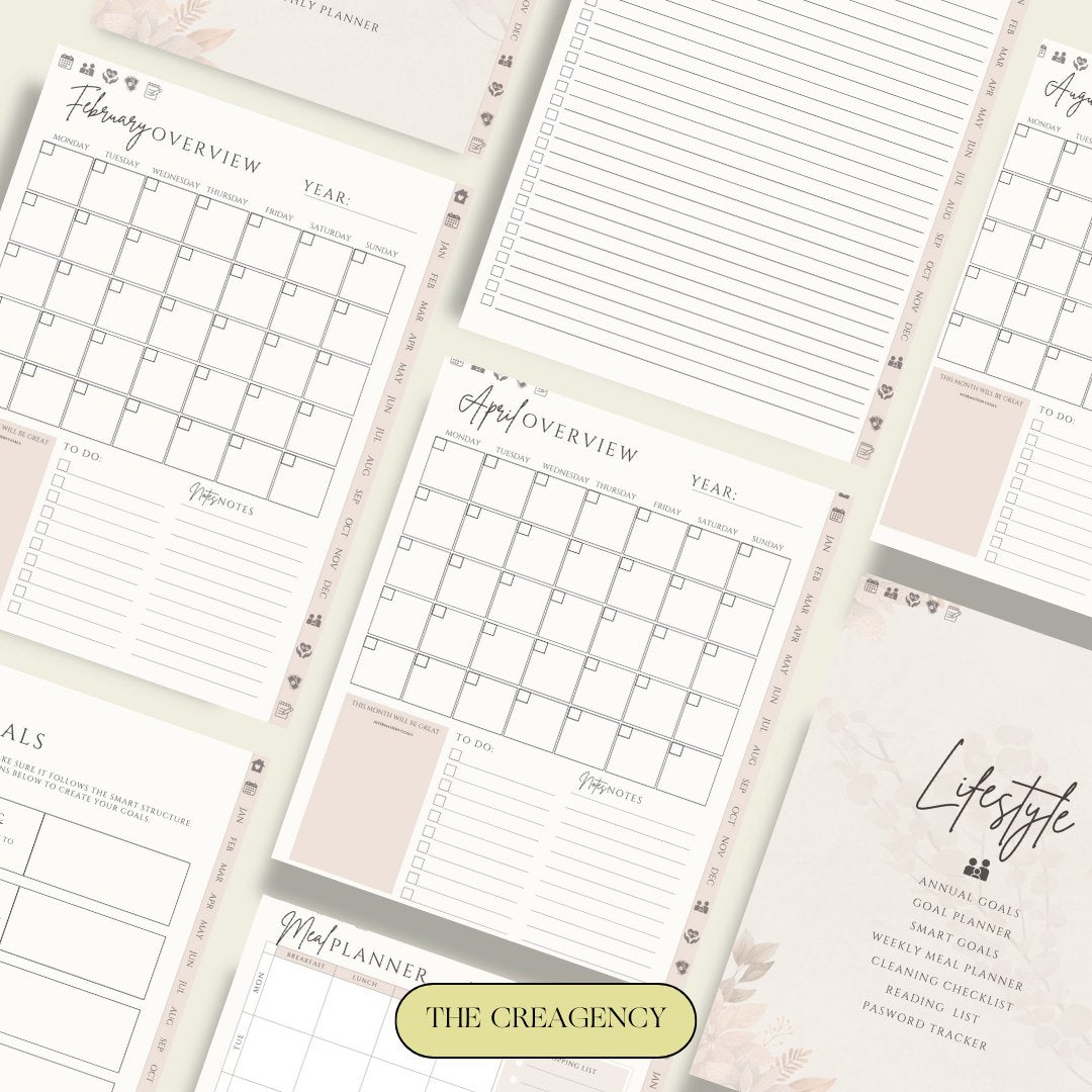 ADHD PLR Digital Planner & Journal - The Creagency LLC