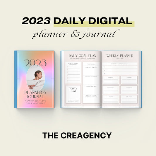 2023 60-Page Daily Planner and Journal - The Creagency LLC