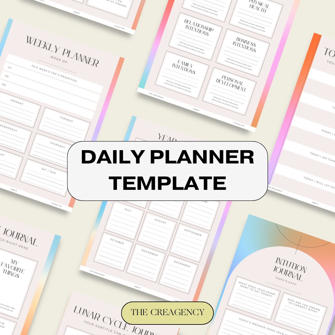 2023 60-Page Daily Planner and Journal - The Creagency LLC