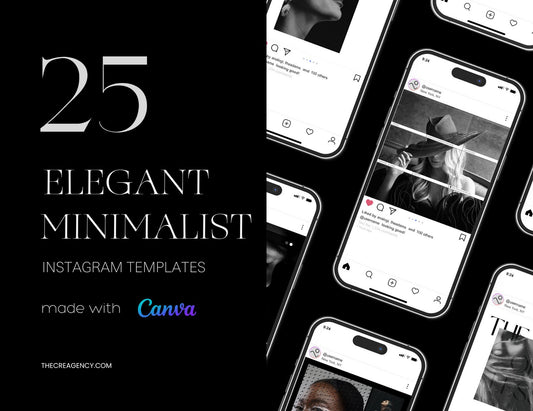 25 Editorial Minimalist Social Media Post | Canva Template - The Creagency LLC