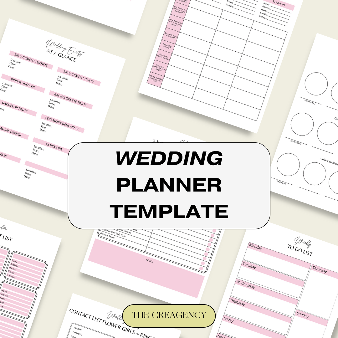 Premium All-in-One Digital Wedding Planner & Organizer - The Creagency LLC