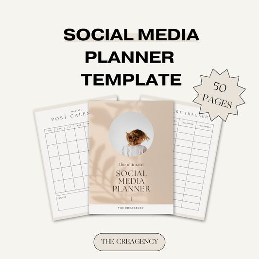 Social Media Planner Bundle | Instagram Planner Printable | Digital Pinterest Planner | Blogger Planner | TikTok Planner| Facebook Marketing - The Creagency LLC